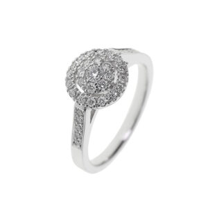 Elisa Belle – fehér arany gyűrű gyémántokkal