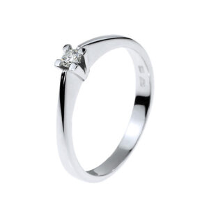 Emma – fehér arany eljegyzési gyűrű gyémánttal