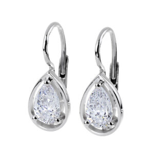 Ana – fehér arany fülbevaló cirkóniával