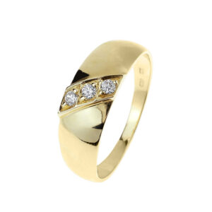 Clara – sárga arany gyűrű cirkónia kővel